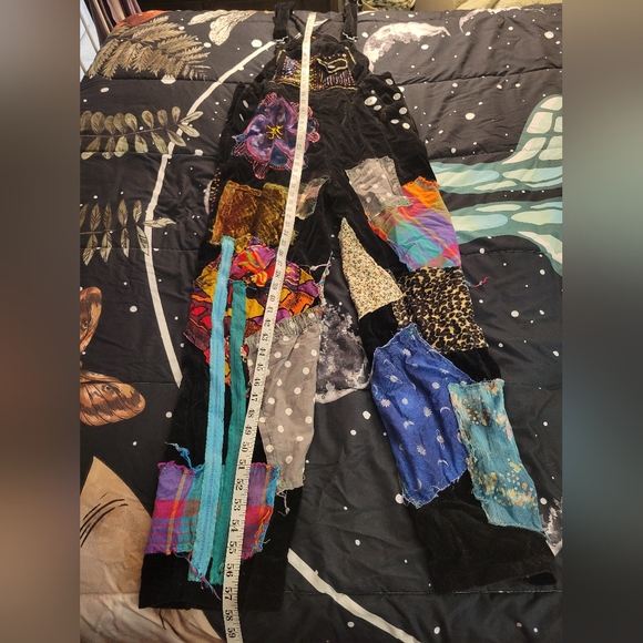 Patchwork Gypsy Overalls - Handmade - One of a Kind - Picture 9 of 13
